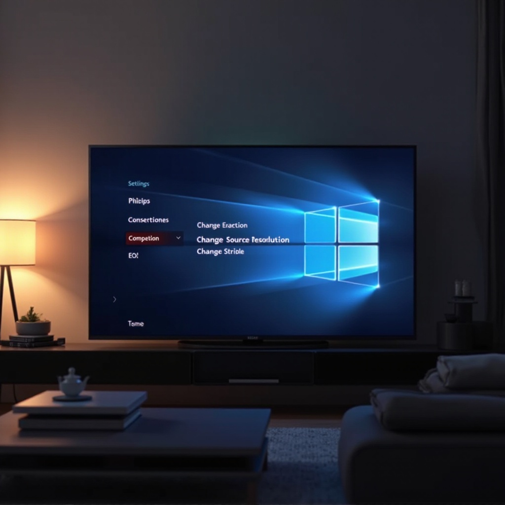 يرجى تغيير دقة المصدر في تلفاز فيليبس