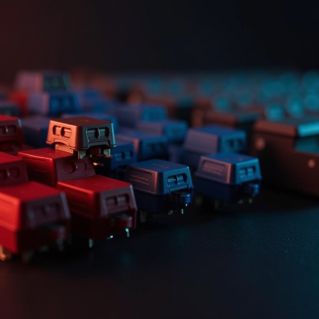perbedaan antara switch merah, biru, dan coklat