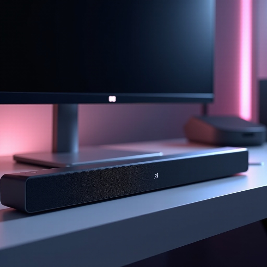 soundbar komputer dengan mikrofon
