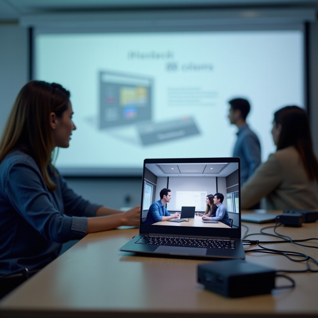 kung paano ikonekta ang Chromebook sa isang projector